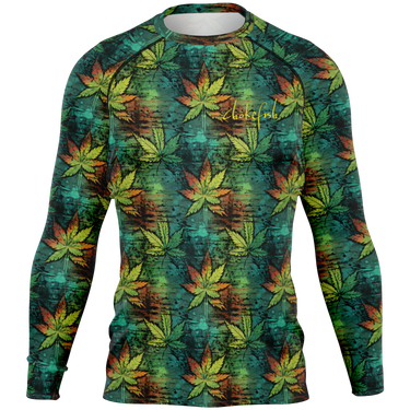 Chokefish™ Long Sleeve Rashguard Cannabis Men's Shirt-004